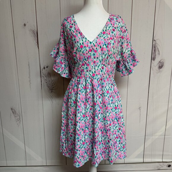Lilly Pulitzer Blaire Stretch Dress 4 Hottie Dottie Multi EUC - Picture 1 of 11